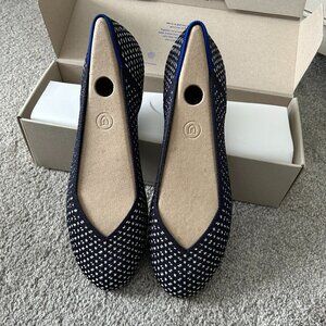 New! Rothy’s sz 12 Navy Blue Maritime Lattice Stitch Honeycomb Ballet Flats